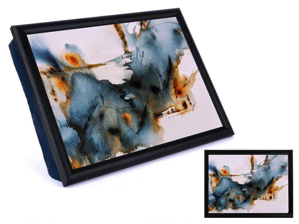 Plateau coussin avec une illustration abstraite